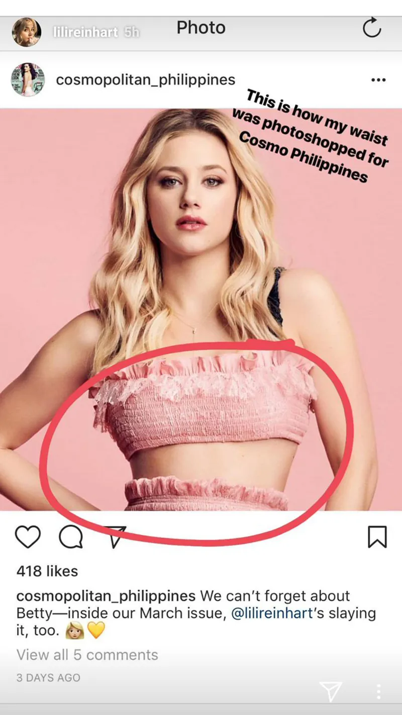 Lili Reinhart and Camila Mendes photoshopped