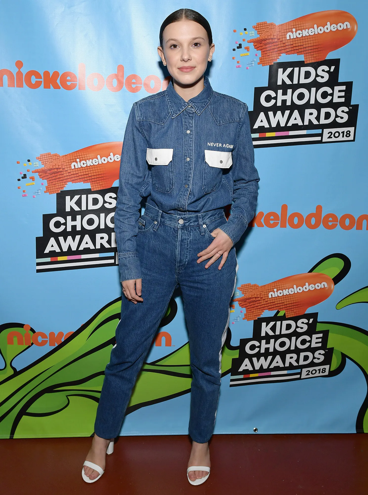 Millie Bobby Brown, March For Our Lives, Shirt, Favorite TV Actress, Nickelodeon's 2018 Kids' Choice Awards