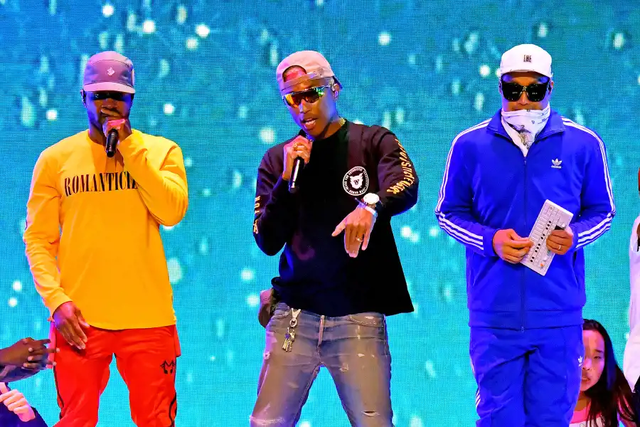 Shay Haley, Pharrell Williams, Chad Hugo, N.E.R.D, Nickelodeon's 2018 Kids' Choice Awards