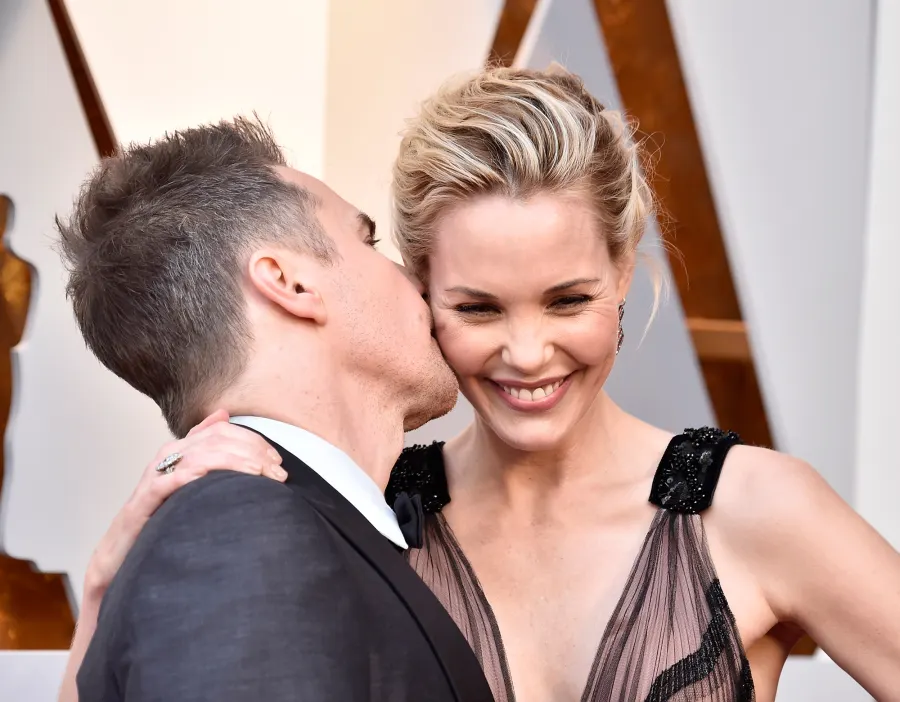 sam-rockwell-leslie-bibb celebrity pda Oscars 2018