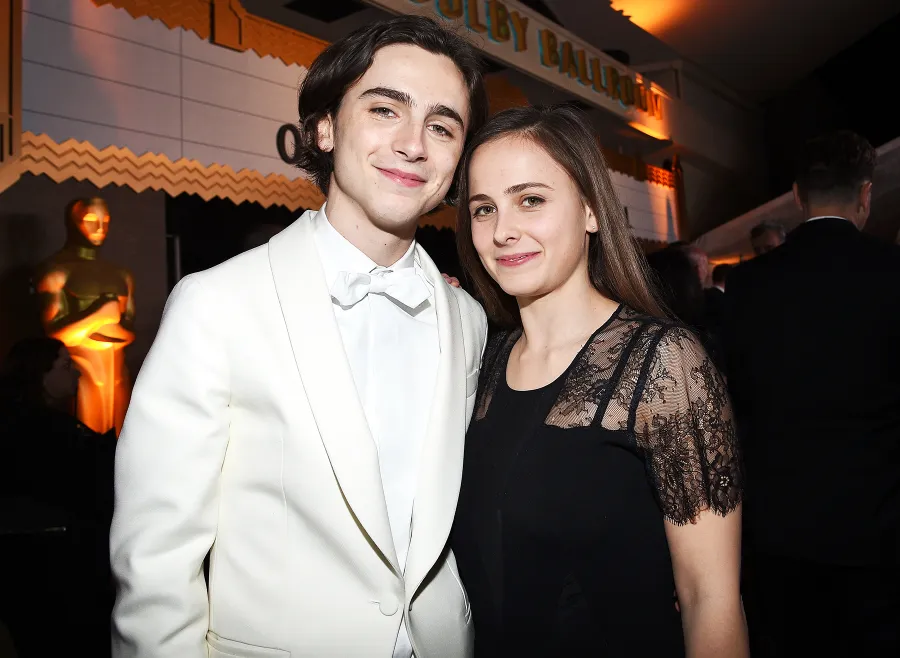 Timothee Chalamet Pauline Chalamet Oscars 2018 Governors Ball