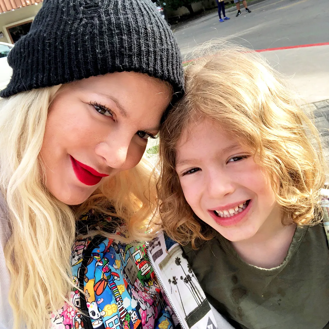 Tori Spelling and son Finn
