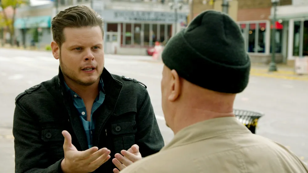 Derrick Levasseur speaks to Chuck in &lsquo;Breaking Homicide&lsquo;