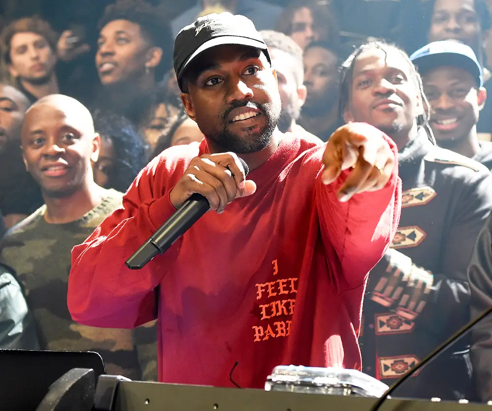 Kanye West attends Kanye West Yeezy Season 3 at Madison Square Garden on February 11, 2016 in New York City.