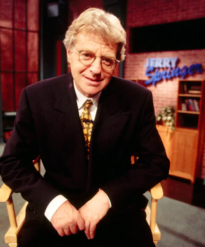 Jerry Springer on the set of his TV program ‘The Jerry Springer Show‘