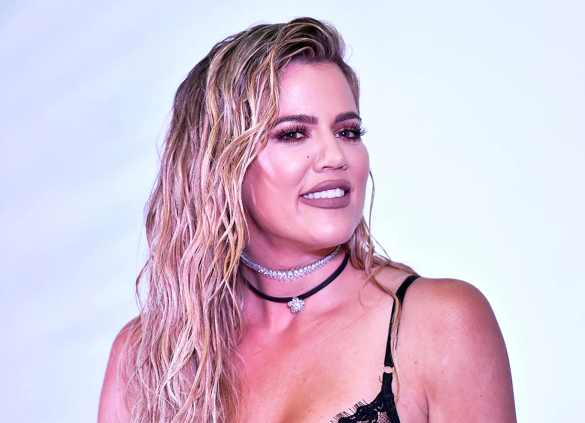 Khloe Kardashian speaks onstage at the 2016 Good American Launch event at the Grove in Los Angeles, California.