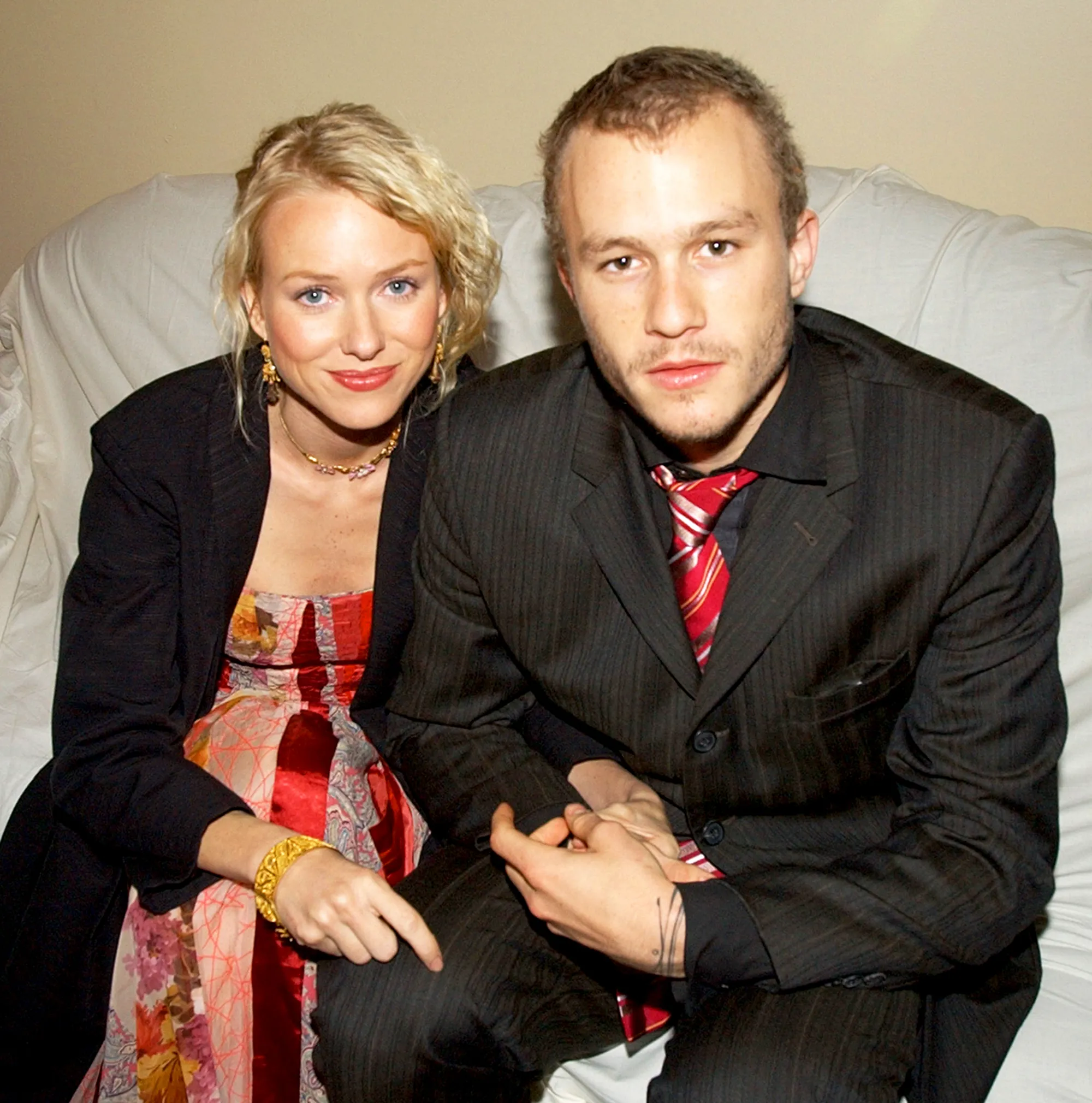 Naomi Watts and Heath Ledger attend the 2002 GQ Men of the Year Awards in New York City.