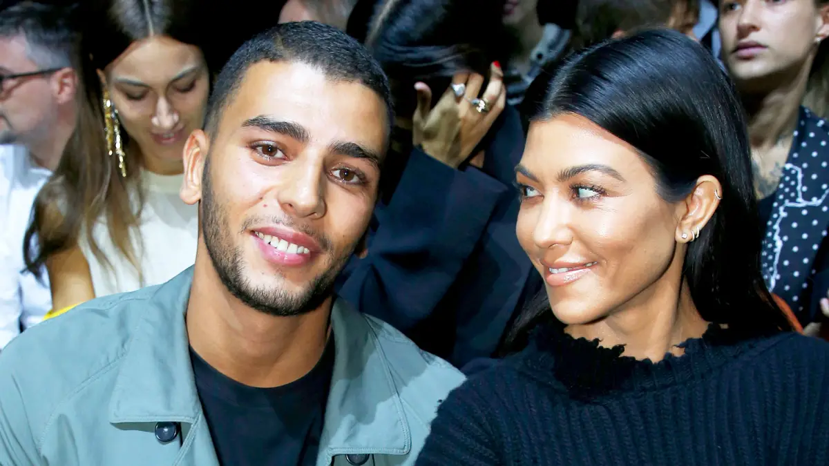 Kourtney Kardashian and Younes Bendjima attend the Haider Ackermann show during Paris Fashion Week Womenswear Spring/Summer 2018 in Paris, France.