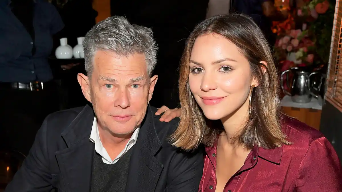 David Foster and Katharine McPhee attend Bumble Bizz Los Angeles Launch Dinner At Nobu Malibu at Nobu Malibu on November 15, 2017 in Malibu, California.