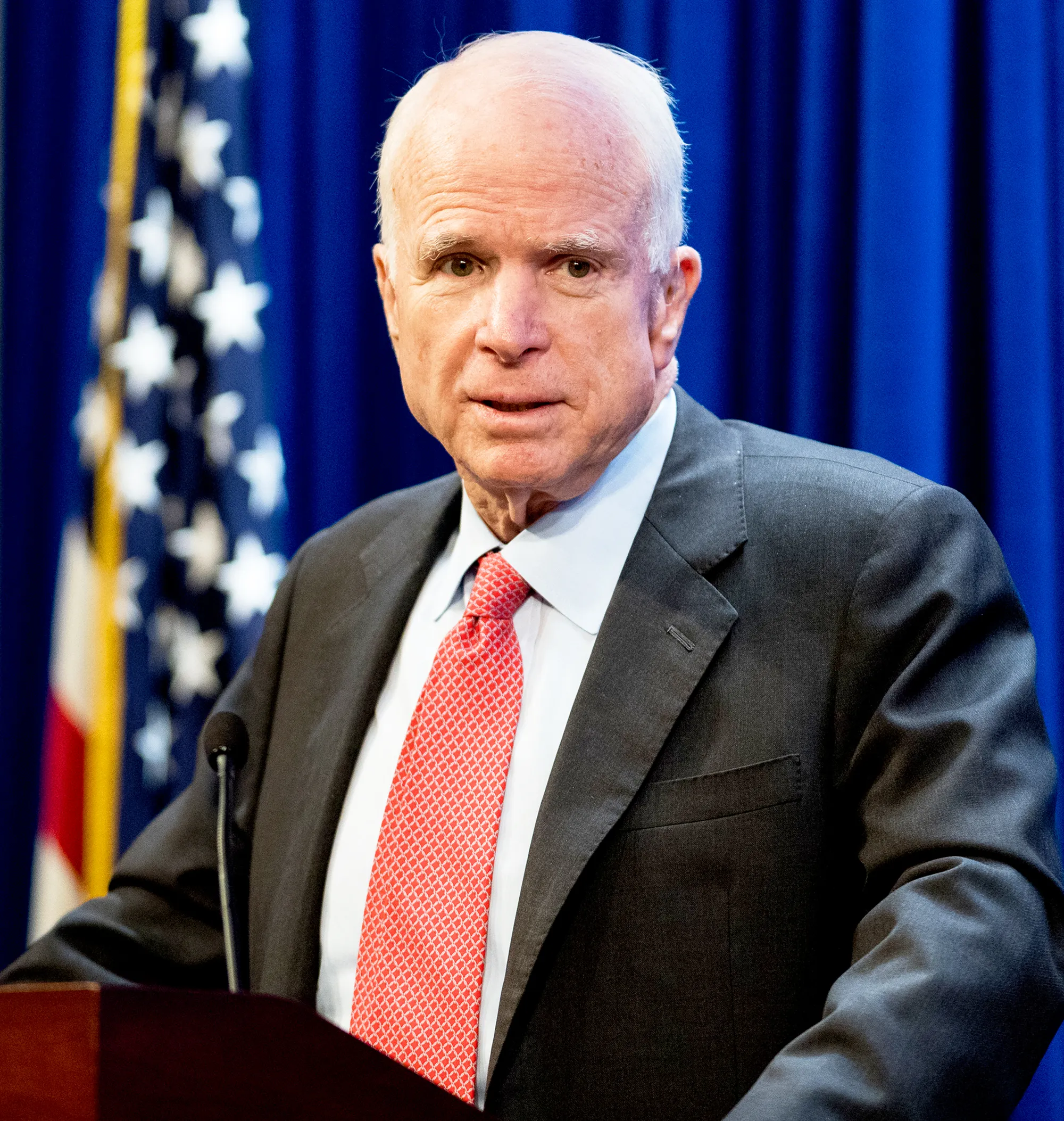John McCain attends the Heritage Foundation in Washington, D.C. on July 11, 2017.