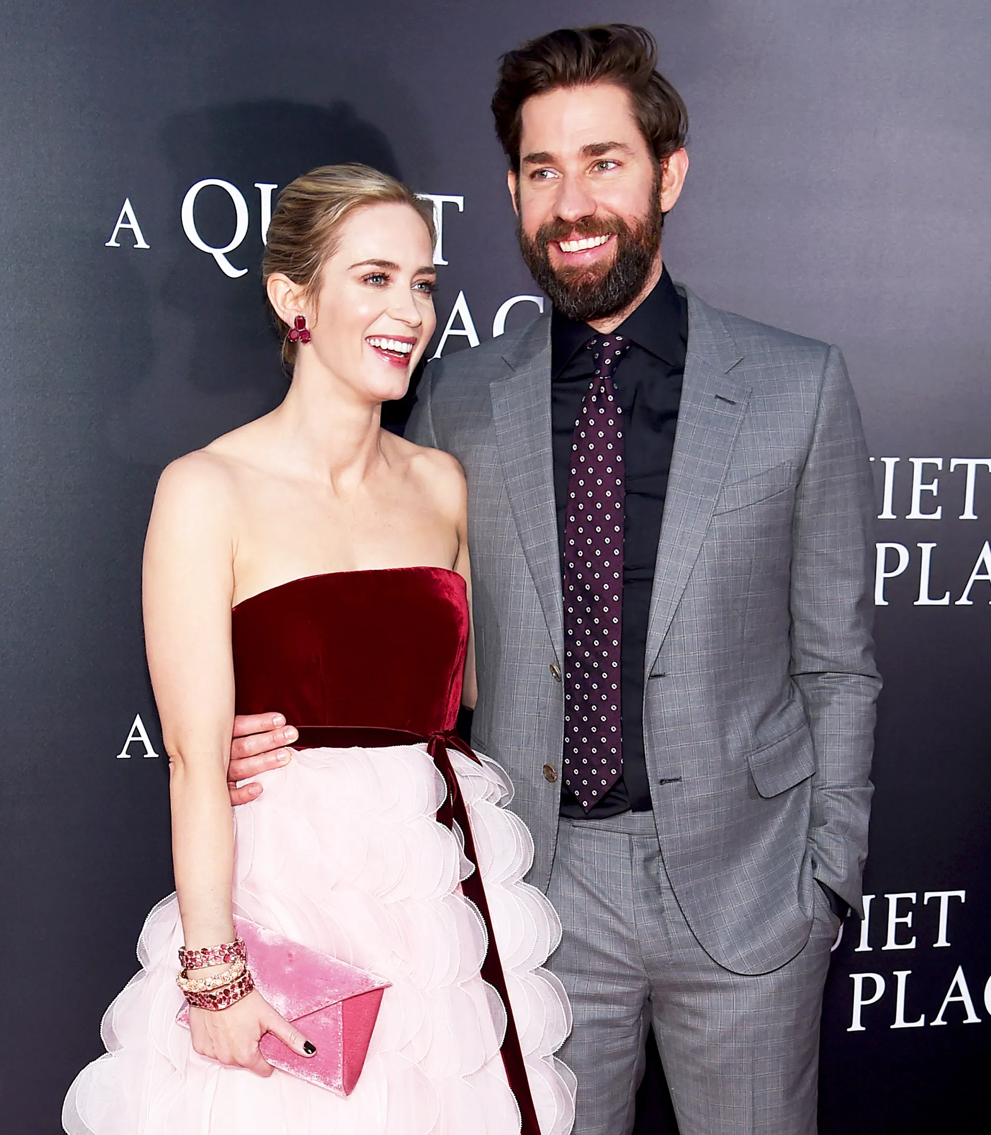Emily Blunt and John Krasinski attend the premiere for "A Quiet Place" at AMC Lincoln Square Theater on April 2, 2018 in New York City.