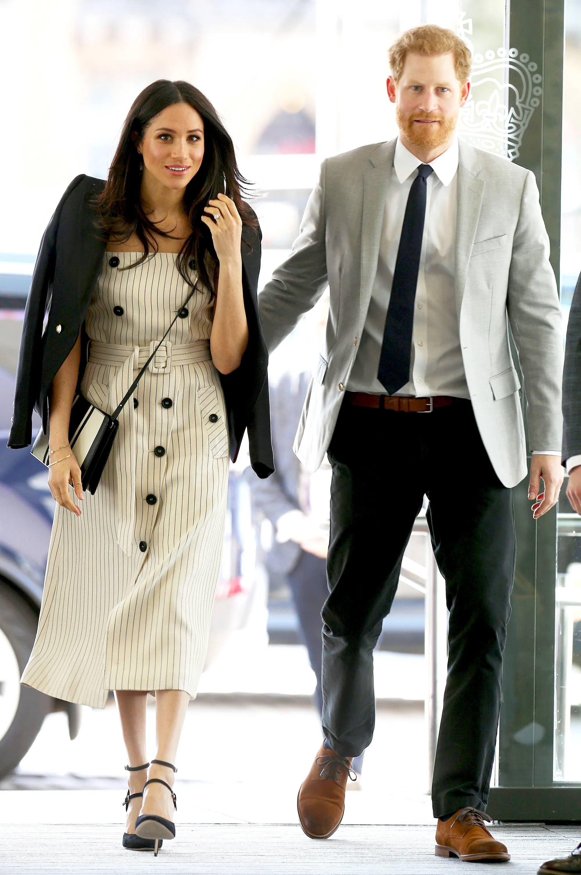 Prince Harry and Meghan Markle arrive to attend a reception with delegates from the Commonwealth Youth Forum in central London on April 18, 2017.