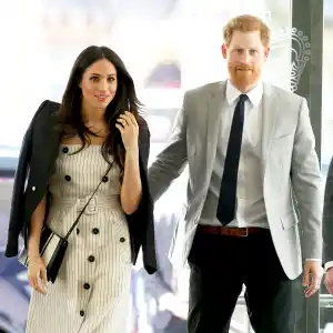 Prince Harry and Meghan Markle arrive to attend a reception with delegates from the Commonwealth Youth Forum in central London on April 18, 2017.