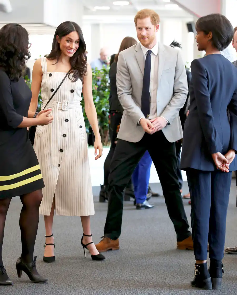 Prince Harry and Meghan Markle arrive to attend a reception with delegates from the Commonwealth Youth Forum in central London on April 18, 2017.
