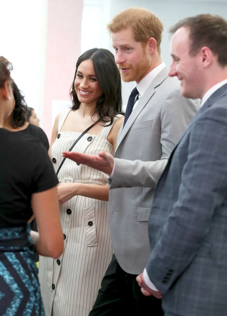 Prince Harry and Meghan Markle arrive to attend a reception with delegates from the Commonwealth Youth Forum in central London on April 18, 2017.
