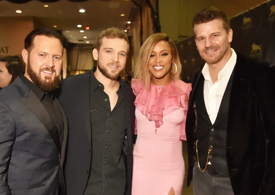 AJ Buckley, Max Thieriot, Eve, and David Boreanaz ACMs
