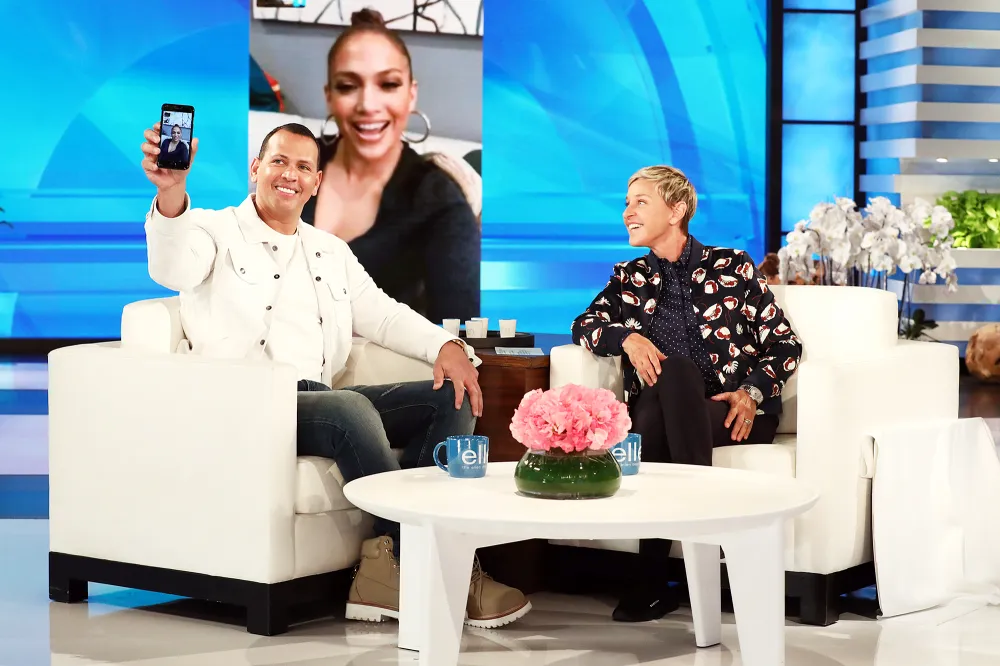 Alex Rodriguez Ellen DeGeneres Facetime Jennifer Lopez
