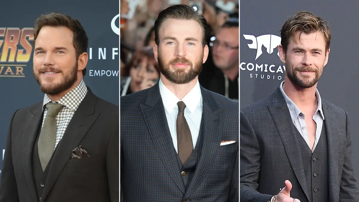 Chris Pratt, Evans and Hemsworth