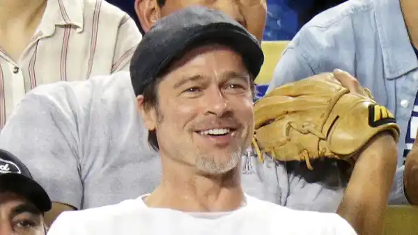 Brad Pitt Los Angeles Dodgers Game