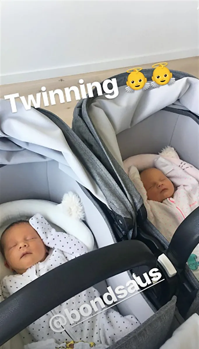 Kym Johnson, Robert Herjavec, Twins, Hudson Robert, Haven Mae
