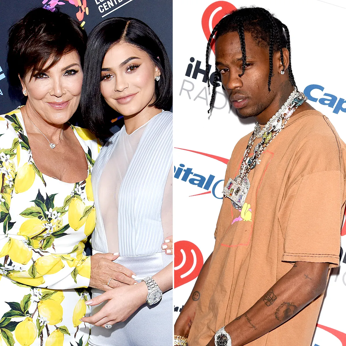 Kris Jenner, Kylie Jenner, and Travis Scott