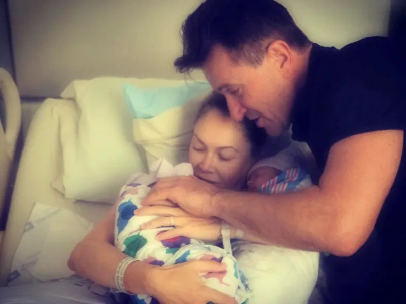 Kym Johnson, Robert Herjavec, Twins, Hudson Robert, Haven Mae