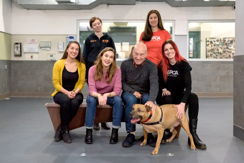 Patrick Stewart-and-Sunny-and-Orson