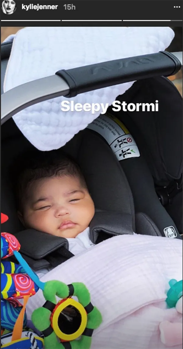 Stormi Webster out for a stroll.