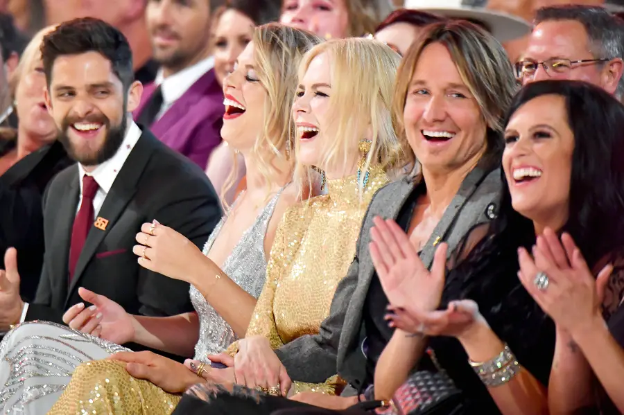 Thomas Rhett, Lauren Akins, Nicole Kidman, and Keith Urban ACMs