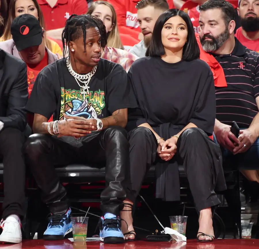 Travis Scott Kylie Jenner NBA Playoffs