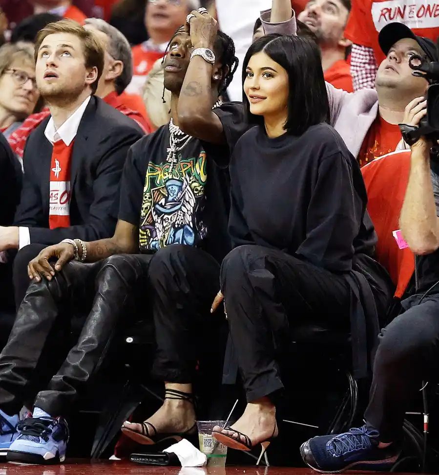 Travis Scott Kylie Jenner NBA Playoffs