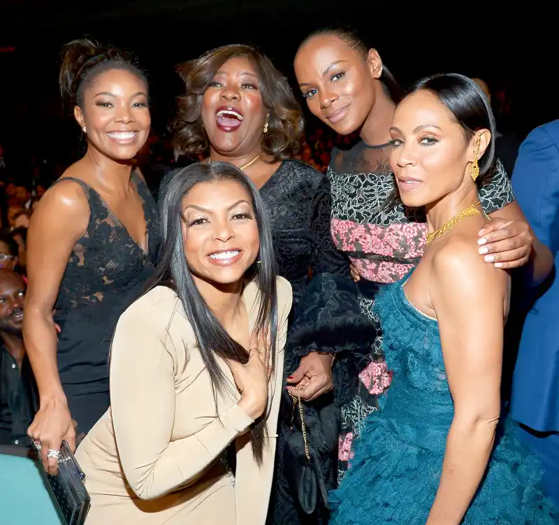Gabrielle Union, Taraji P. Henson, Loretta Devine, Tika Sumpter, and Jada Pinkett Smith attend the 47th NAACP Image Awards presented by TV One at Pasadena Civic Auditorium on February 5, 2016 in Pasadena, California.