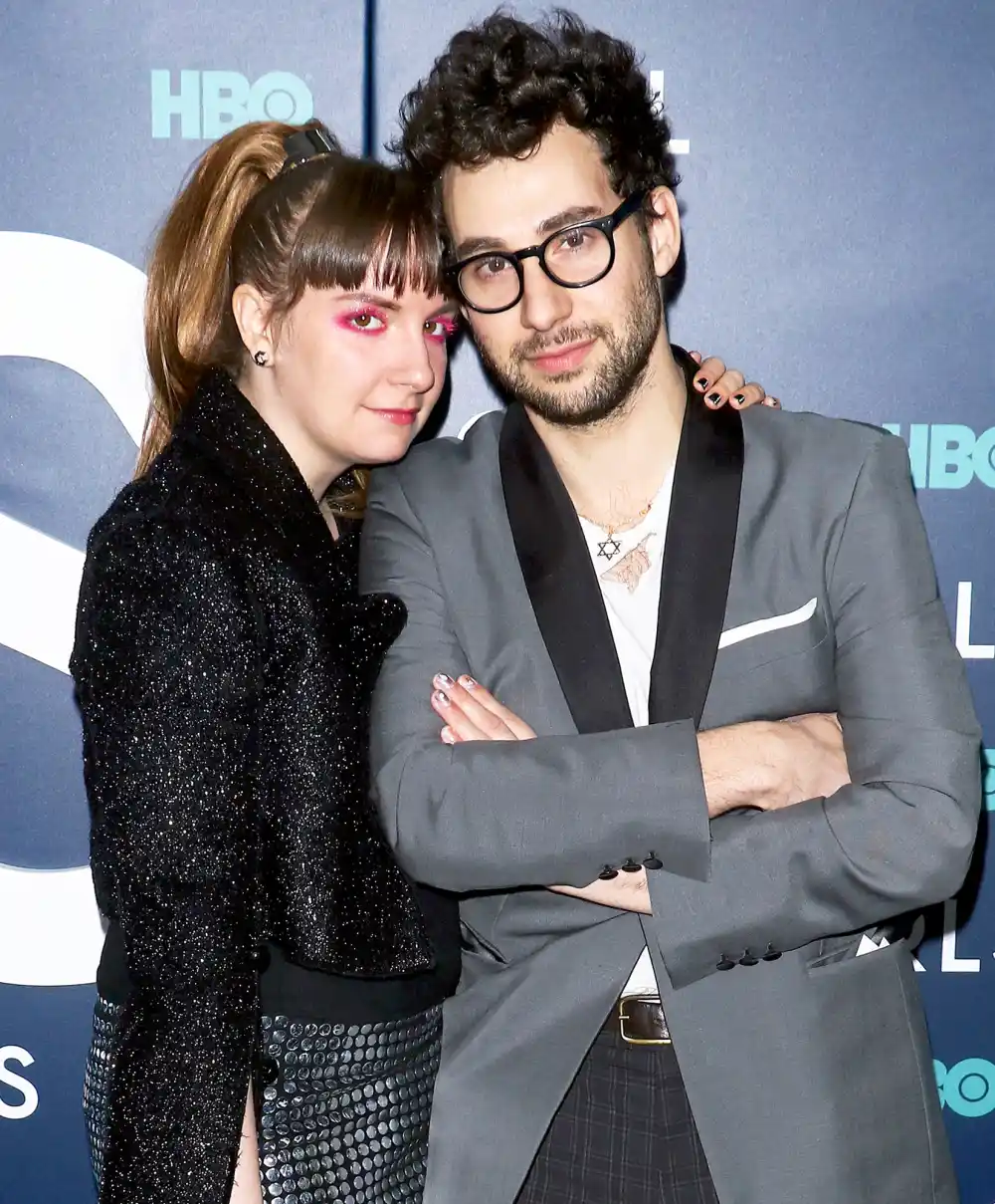Lena Dunham and Jack Antonoff attend the the New York 2017 premiere of &ldquo;Girls