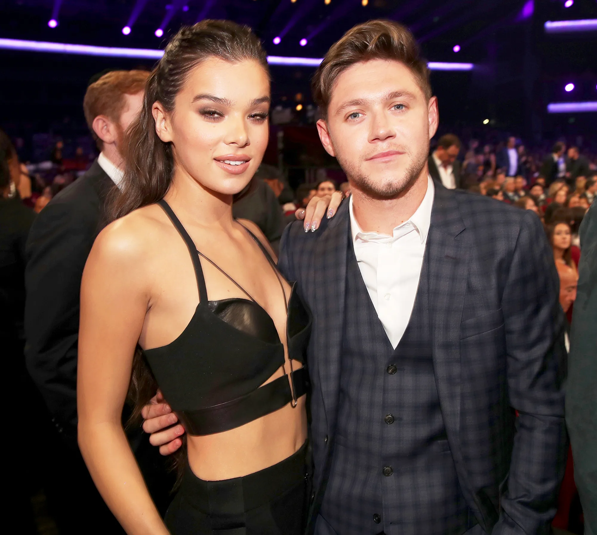 Hailee Steinfeld and Niall Horan during the 2017 American Music Awards at Microsoft Theater in Los Angeles, California.