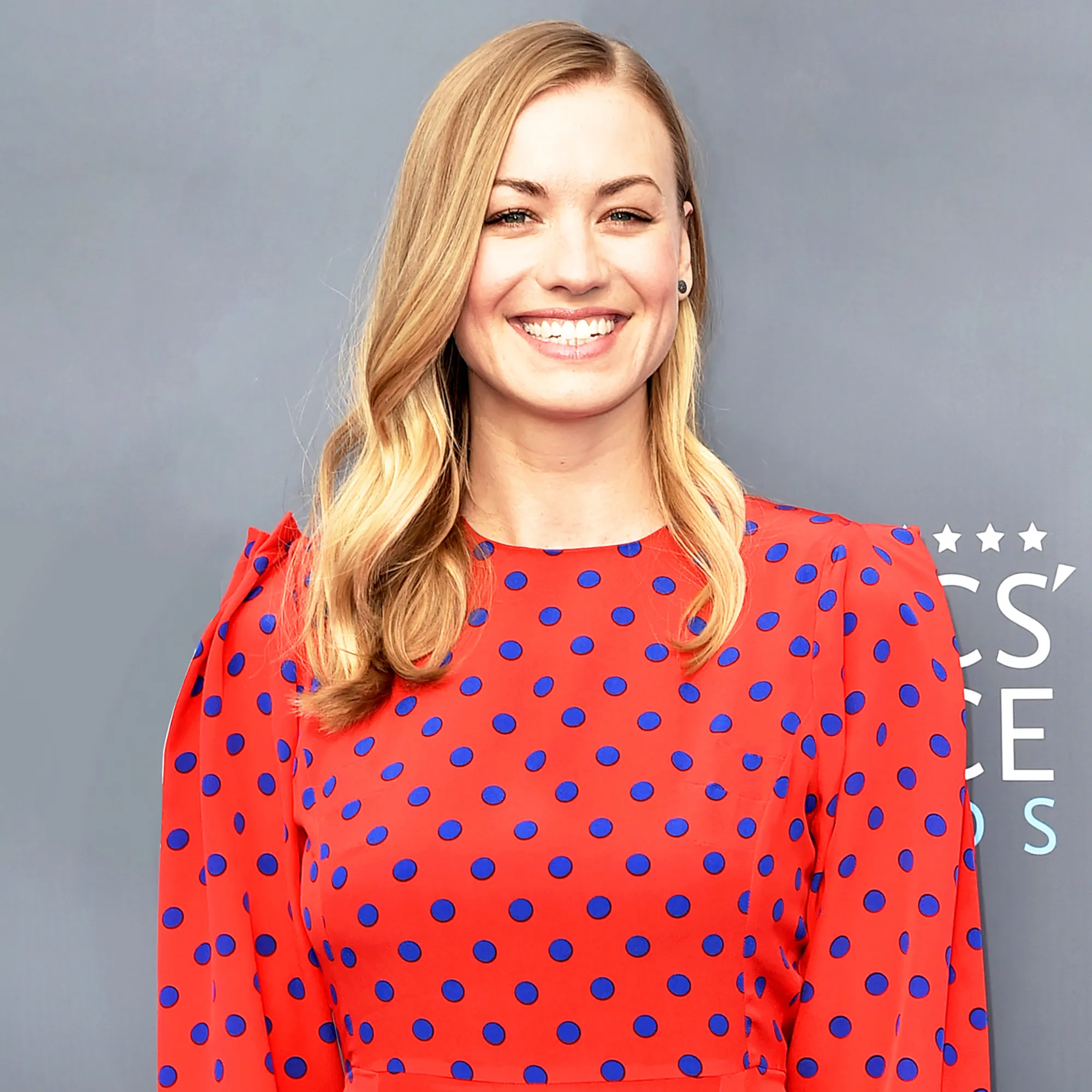 Yvonne Strahovski attends The 23rd Annual Critics' Choice Awards at The Barker Hanger in Santa Monica, California.