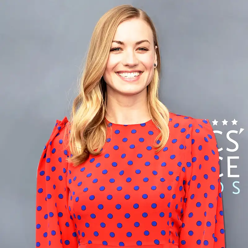 Yvonne Strahovski attends The 23rd Annual Critics' Choice Awards at The Barker Hanger in Santa Monica, California.
