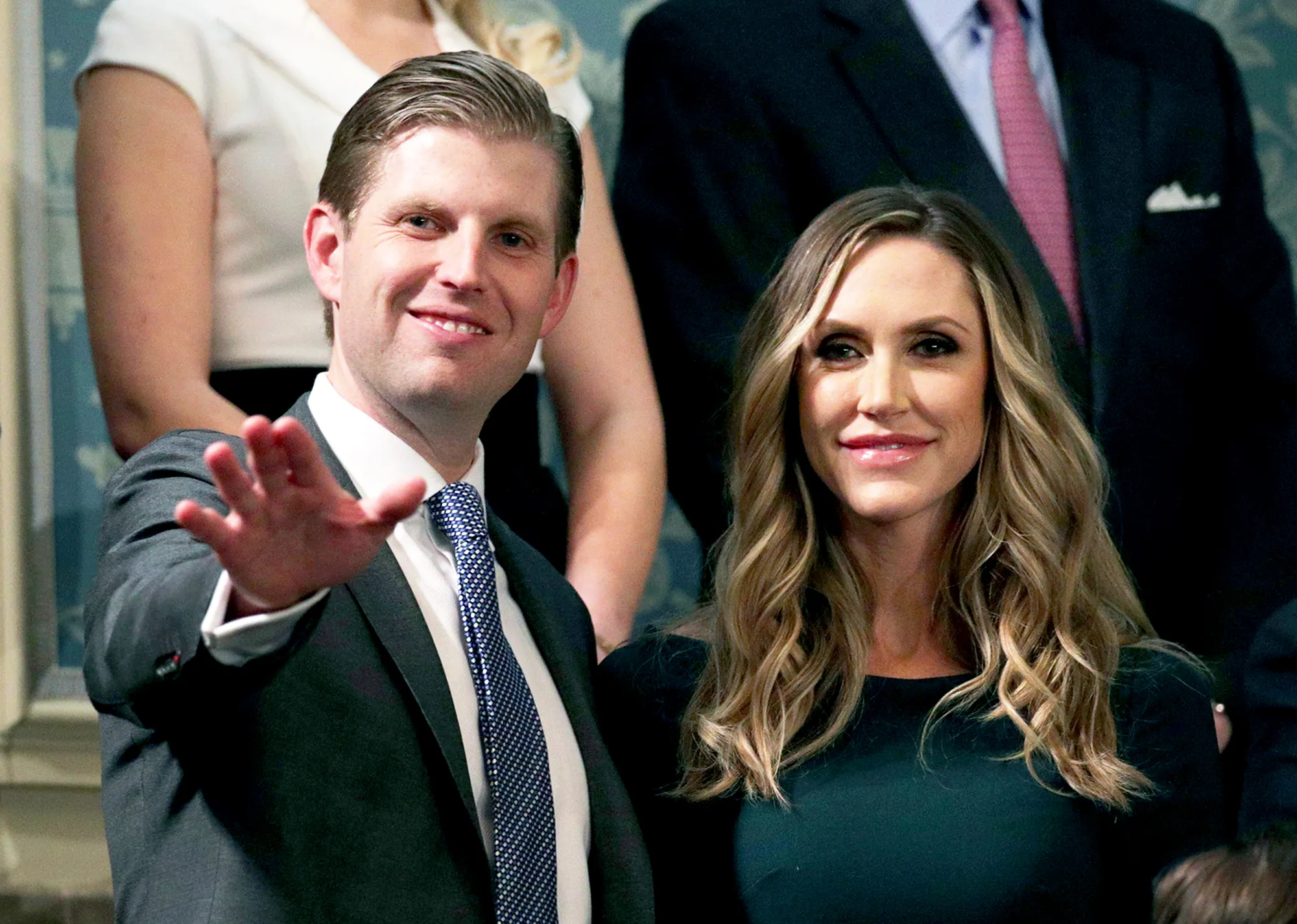 Eric Trump and Lara Trump attend the State of the Union address in the chamber of the U.S. House of Representatives January 30, 2018 in Washington, DC.