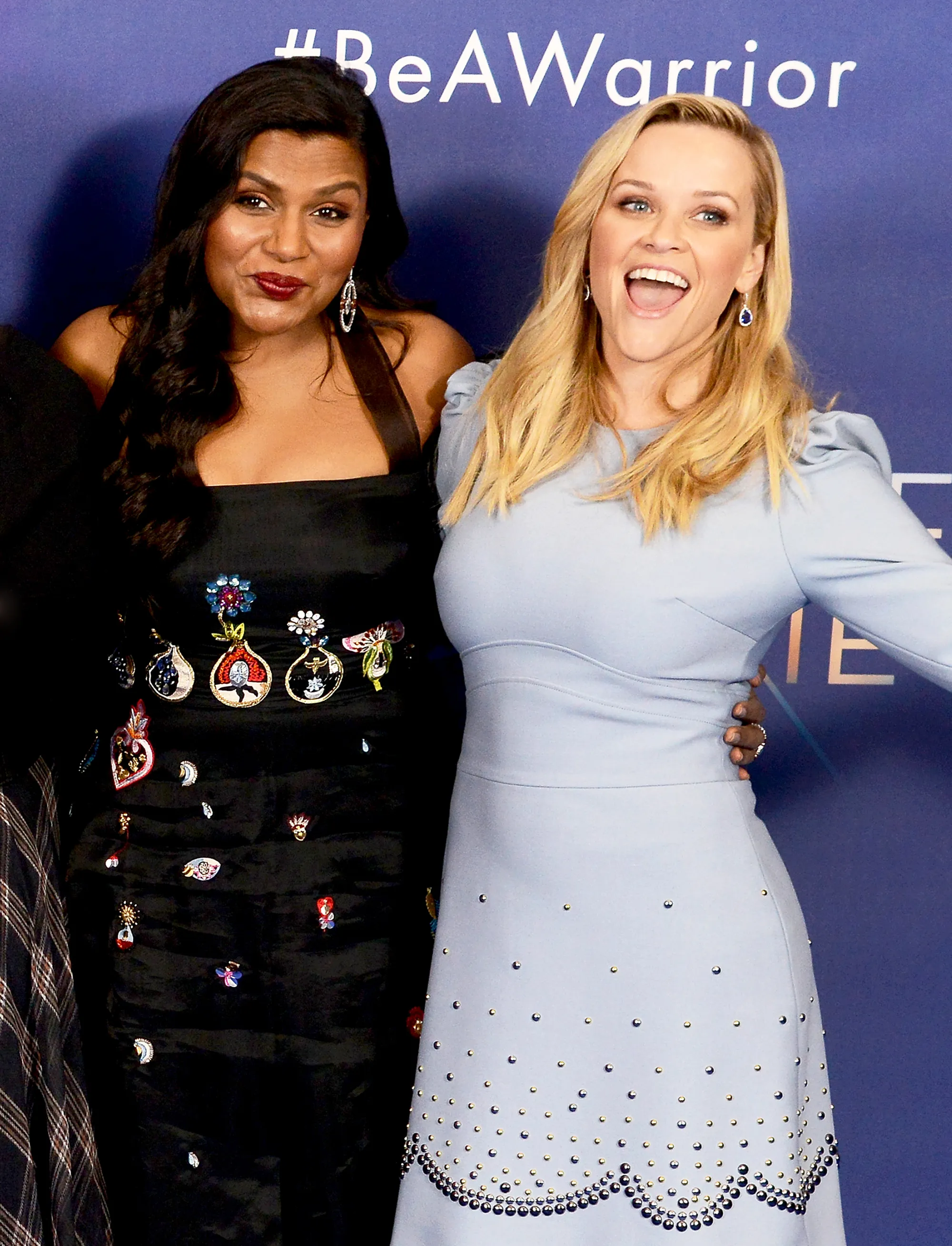 Mindy Kaling and Reese Witherspoon attend the 2018 European premiere of 'A Wrinkle In Time' at BFI IMAX in London, England.