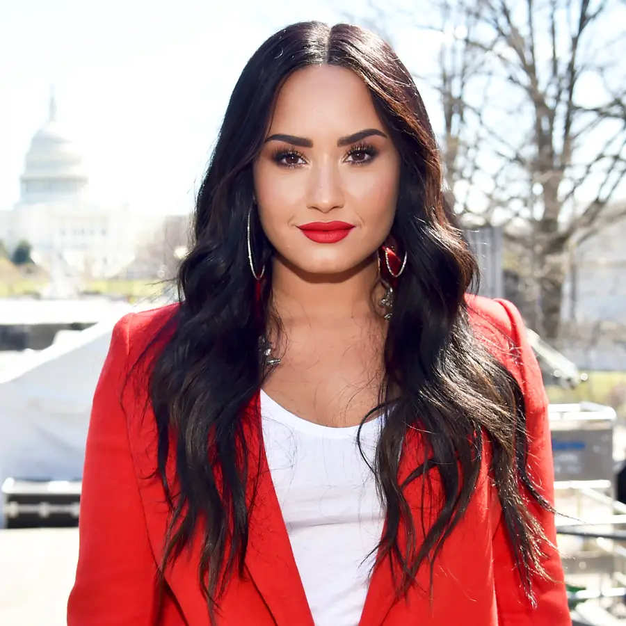 Demi Lovato attends March For Our Lives on March 24, 2018 in Washington, DC.