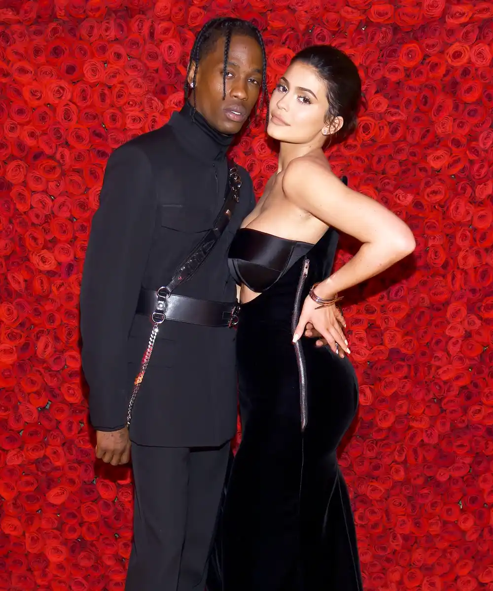 Travis Scott and Kylie Jenner attend the Heavenly Bodies: Fashion & The Catholic Imagination Costume Institute Gala at The Metropolitan Museum of Art on May 7, 2018 in New York City.
