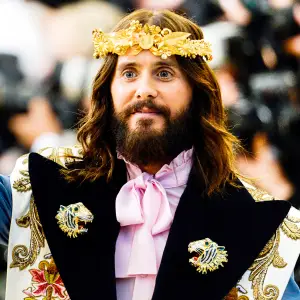 Jared Leto attends the Heavenly Bodies: Fashion & The Catholic Imagination Costume Institute Gala at The Metropolitan Museum of Art on May 7, 2018 in New York City.