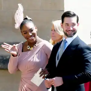 Serena Williams and Alexis Ohanian attend the wedding of Prince Harry to Ms Meghan Markle at St George's Chapel, Windsor Castle on May 19, 2018 in Windsor, England.