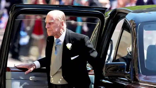 Prince Philip, Duke of Edinburgh arrive for the wedding ceremony of Britain's Prince Harry and US actress Meghan Markle at St George's Chapel, Windsor Castle on May 19, 2018 in Windsor, England.