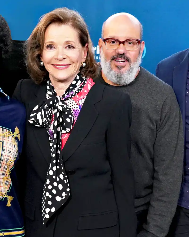 David Cross and Jessica Walter attend the 2018 SiriusXM's Town Hall with the cast of Arrested Development at SiriusXM Studio in New York City.