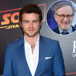 Alden Ehrenreich and Steven Spielberg