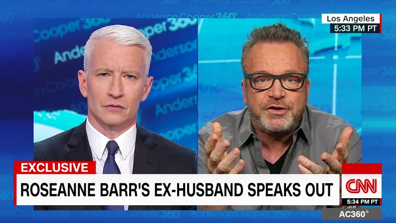 Anderson Cooper Tom Arnold Roseanne Cancellation Reaction