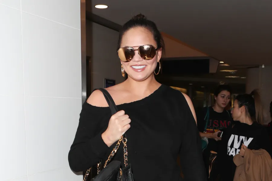 Chrissy Teigen Leaving Airport