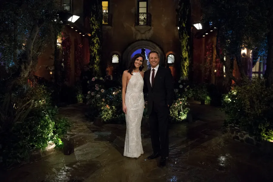 Becca Kufrin The Bachelorette White Halter Gown