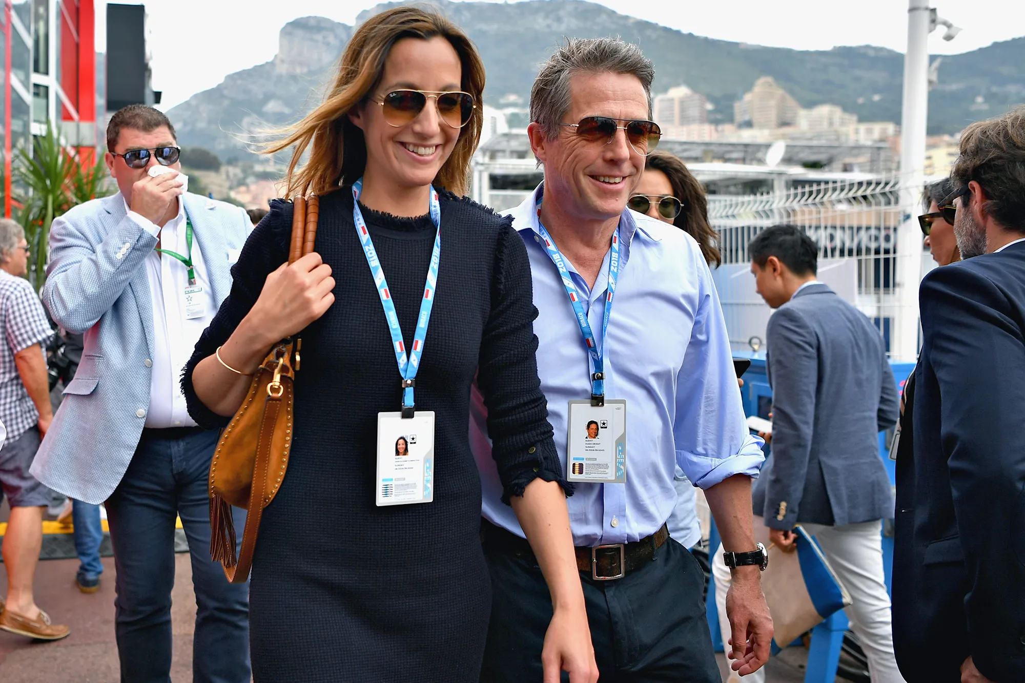 Hugh Grant, Anna Eberstein, Wedding, Married, Monaco Formula One Grand Prix
