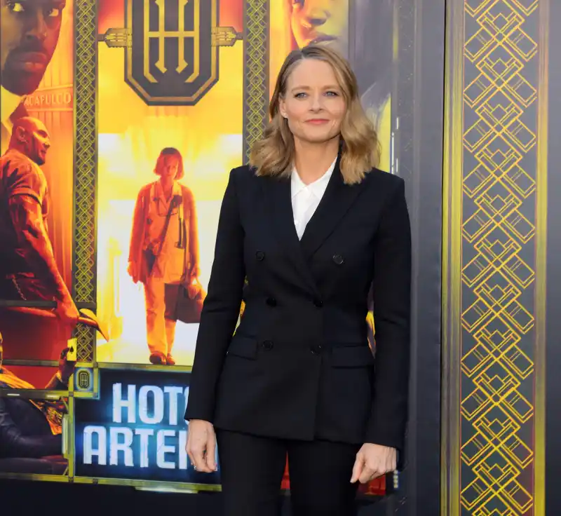 Jodie Foster attends the Los Angeles premiere of 'Hotel Artemis'